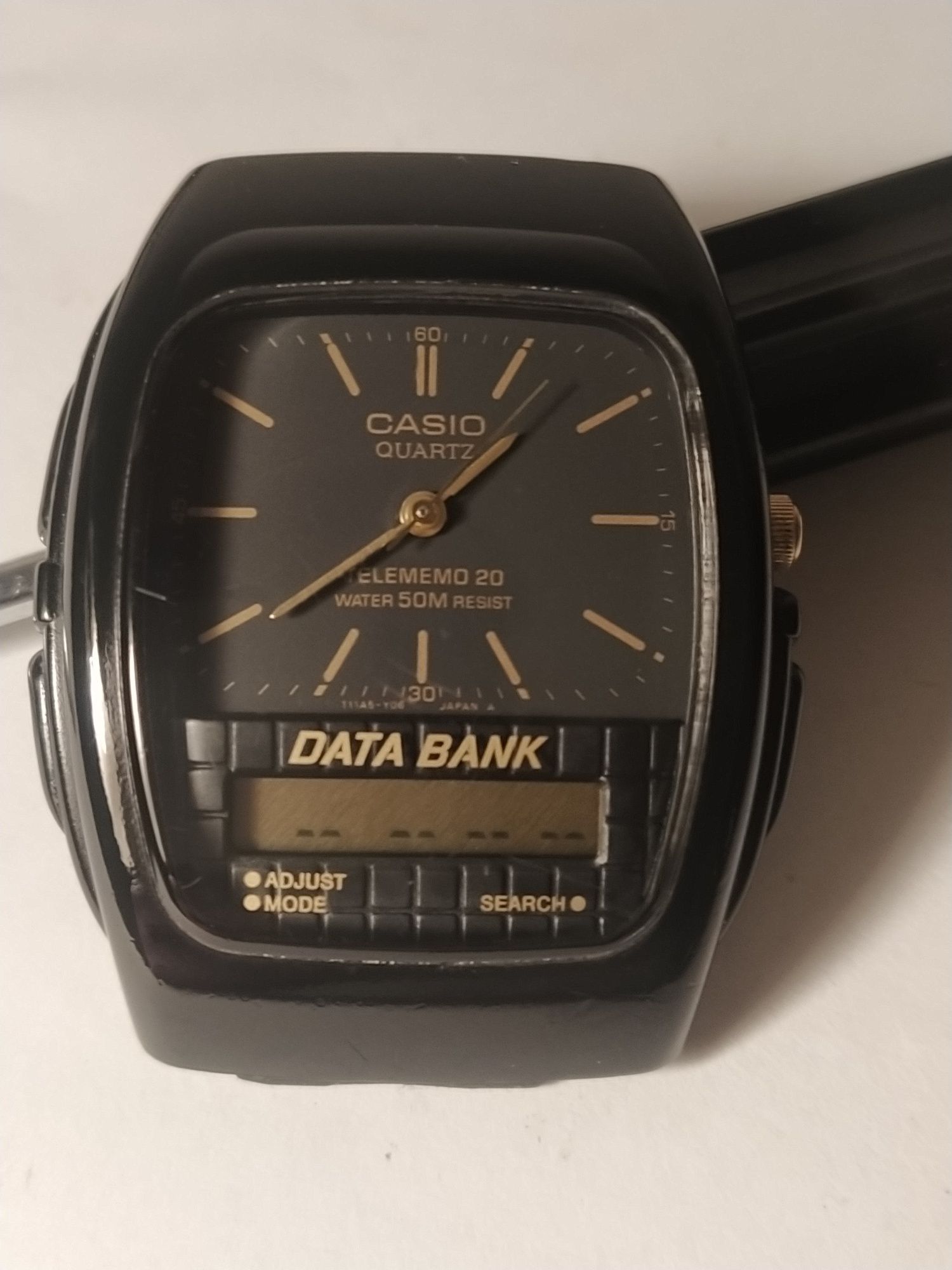 Zegarek CASIO 344 AB-30W.Data Bank Tele Memo.93 r.Stan Idealny!