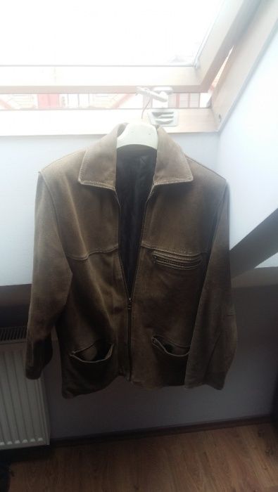 kurtka skórzana przecierana brąz