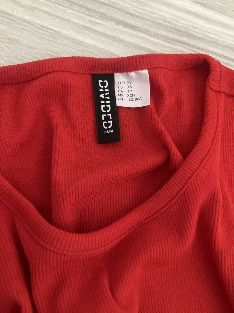 Sukienka mini czerwona H&M r. Xs