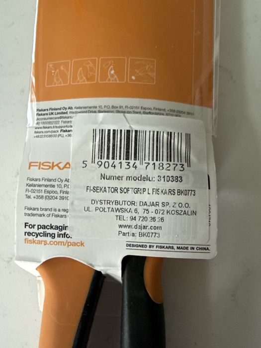 Fiskars - sekator L - pruner - 310383 - SoftGrip - BL0773