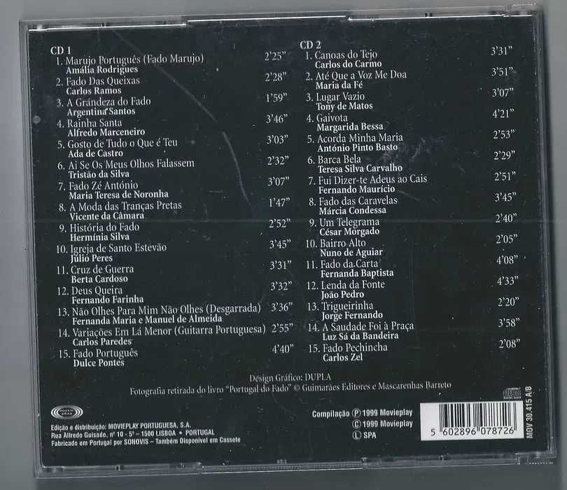 CD Fado Portugues Vol. 1 & 2 ,  4 CD`s