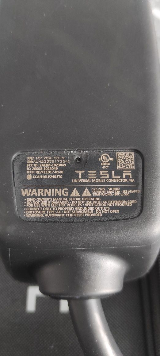 ОРИГІНАЛЬНА Зарядка Tesla Mobile Connector gen 2 - 32A. USA.