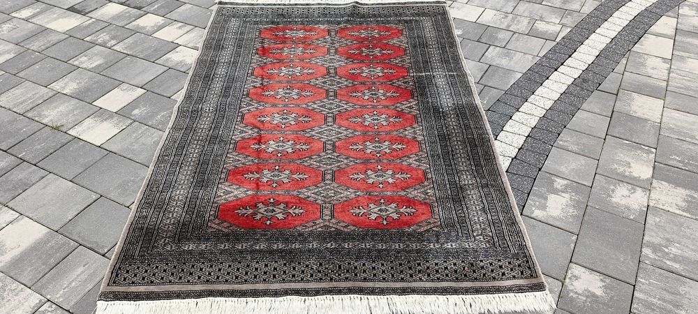 Buchara ręcznie tkany dywan wełniany 204 x 129 cm wełna perski bokhara