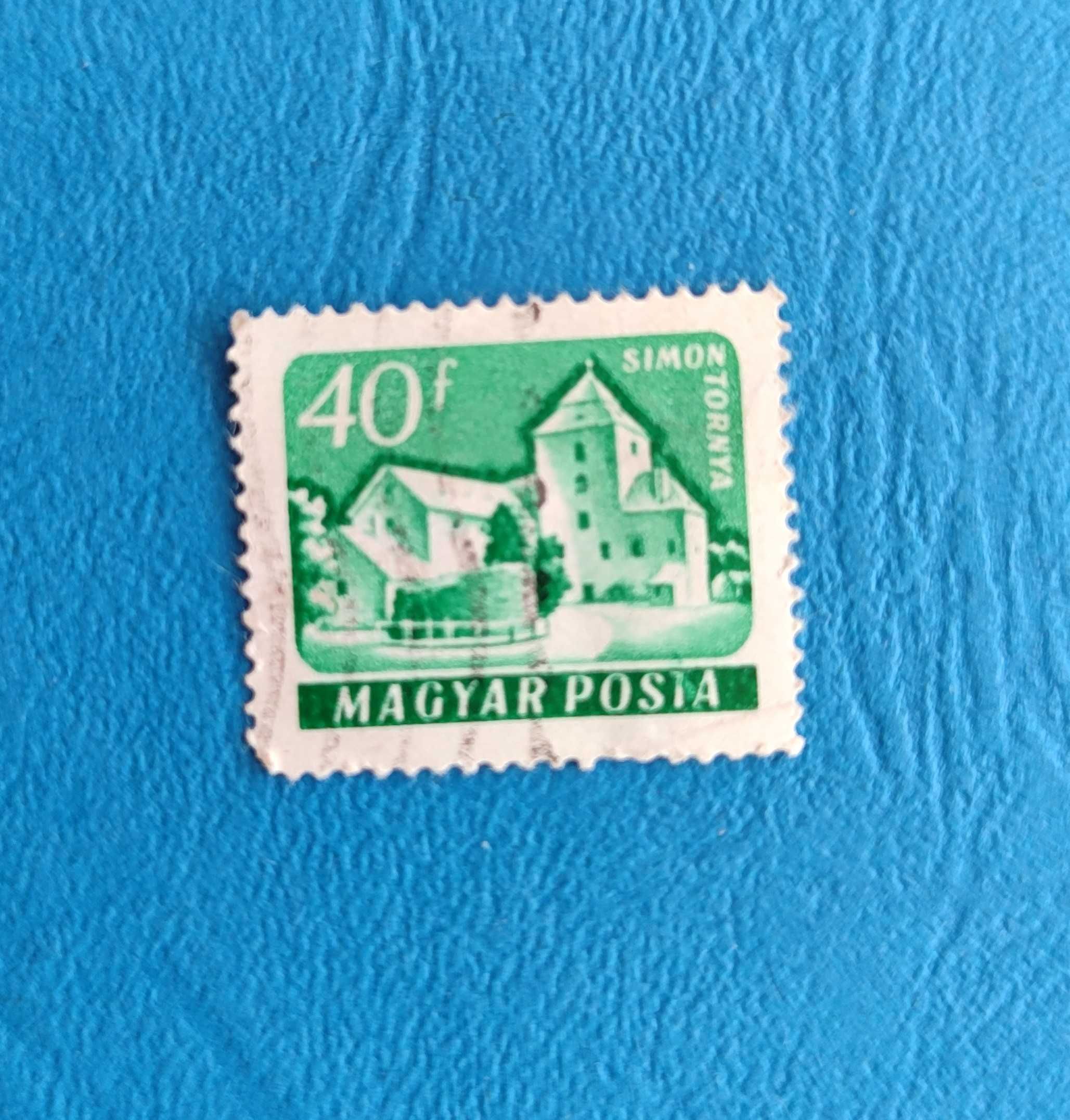 Magyar Posta l. 60, castles, zamki, 4 znaczki, Węgry, vintage