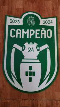 Cartolina verde Sporting Campeão Nacional 23/24 (Jogo: SCP vs Chaves)