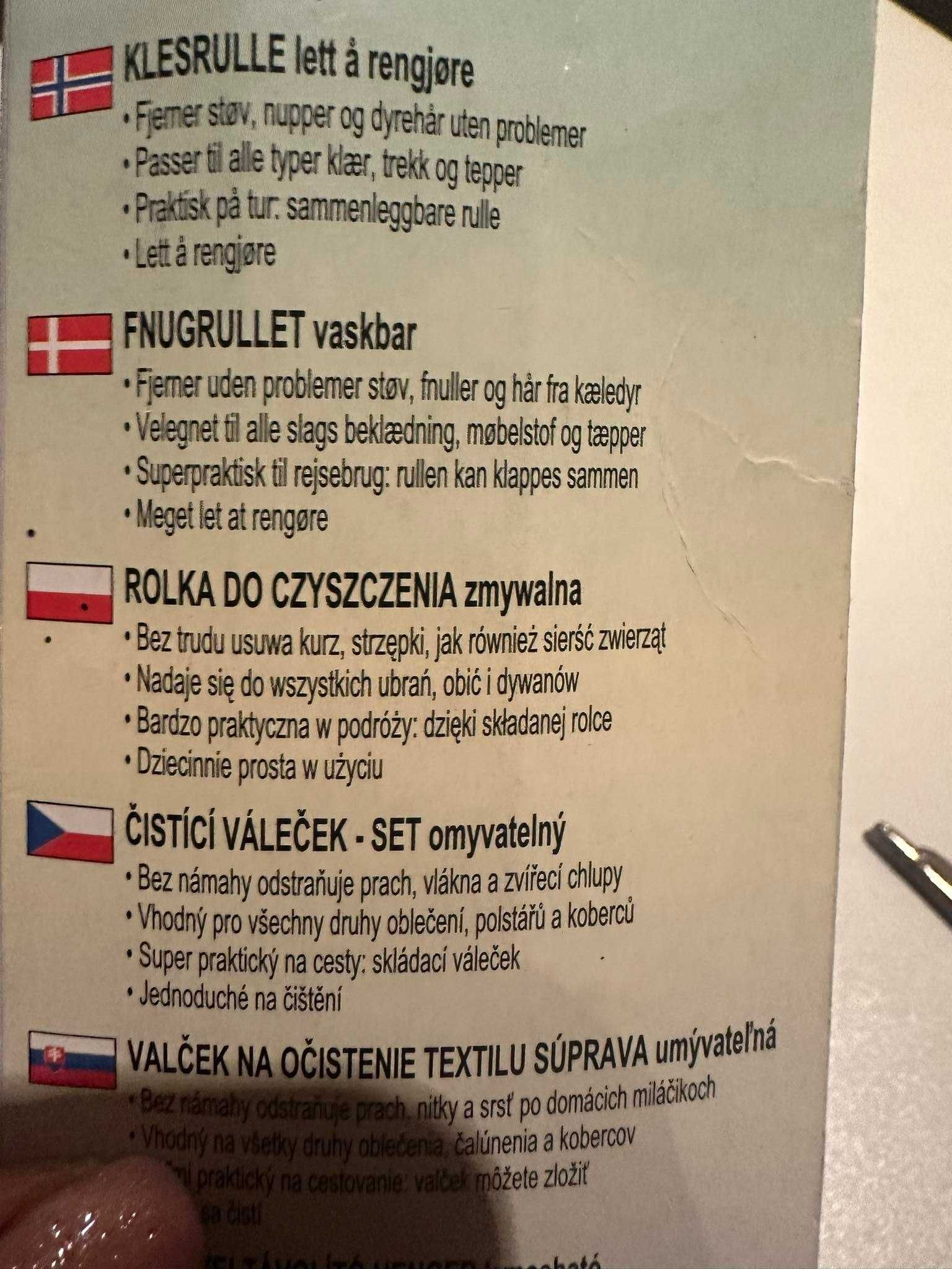 Rolka do czyszczenia zmywalna