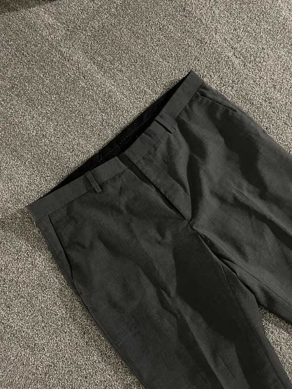 Męskie spodnie garniturowe H&M 54 szare regular fit
