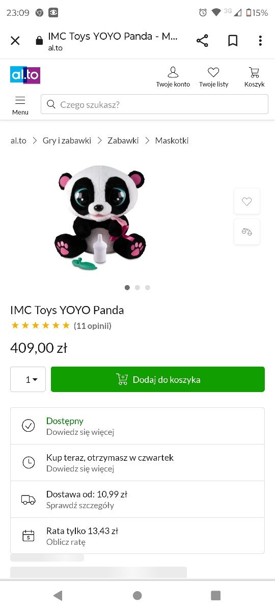 Panda YOYO IMCToys ineraktywana