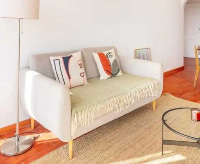 IKEA SMEDSTORP Sofa beige/cinza