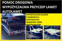 PomocDrogowa AutoLaweta Wynajem Wypożyczalnia BUSÓW 9Osób os DOSTAWCZE