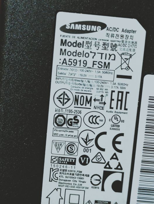 Fonte de alimentação Samsung A5919-FSM