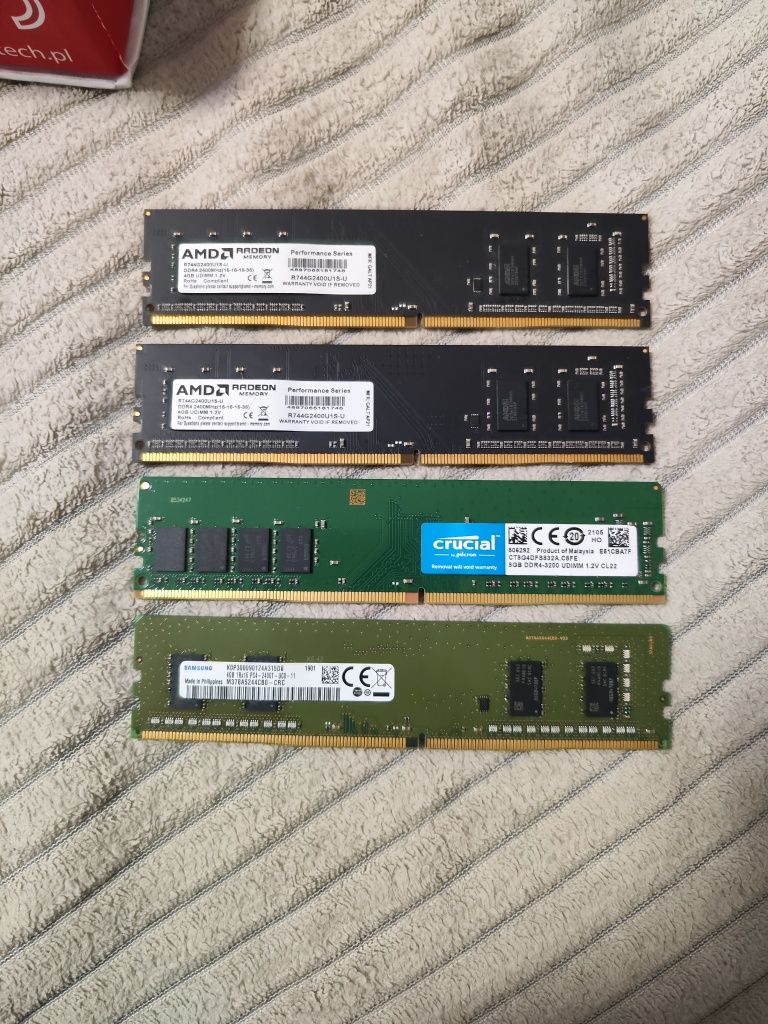 Оперативна пам'ять ddr4 8gb Crucial 3200mhz 2x4gb AMD 4gb Samsung