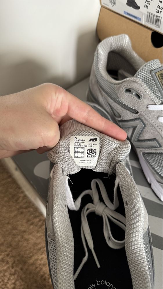 New Balance 990v4 Grey Siliver Made In USA