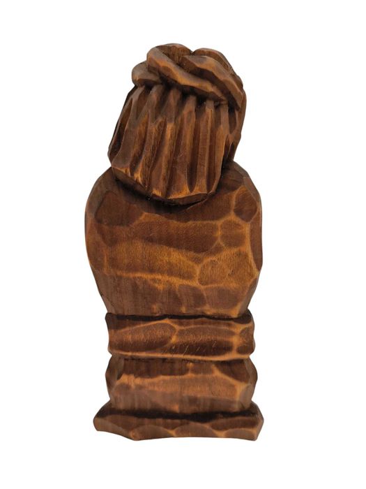 Rzeźba Jezus Chrystus Frasobliwy 20 cm Jasny Brąz Prawa Dłoń