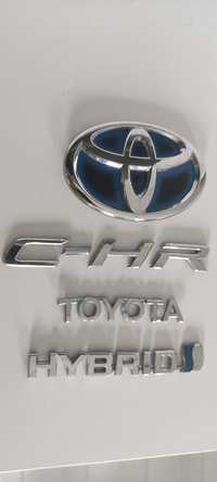 Emblematy Toyota C-HR tylna klapa komplet