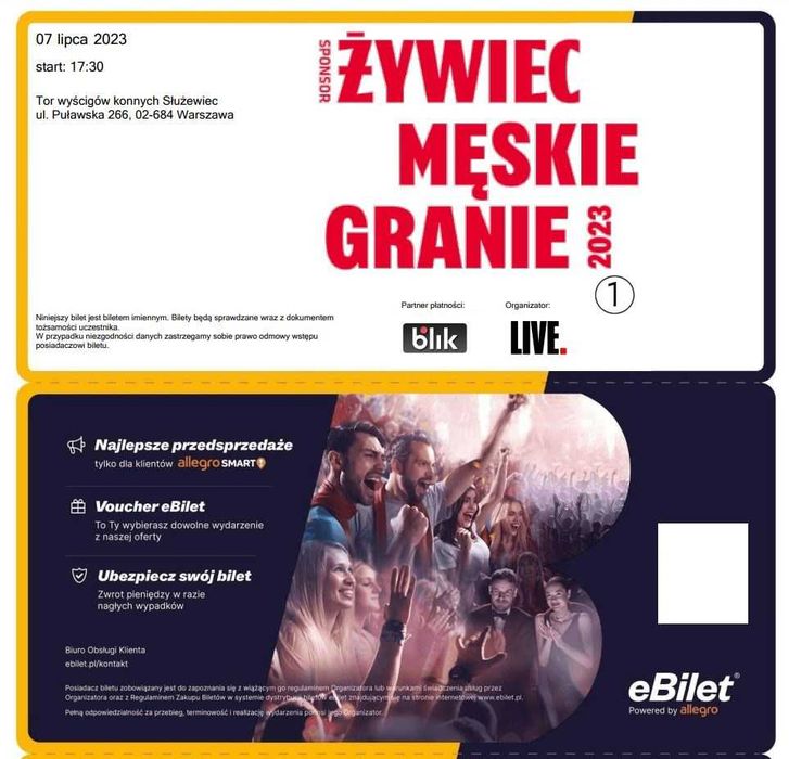 bilety koncert Męskie Granie MGO Warszawa piątek 4 sztuki 7 lipca