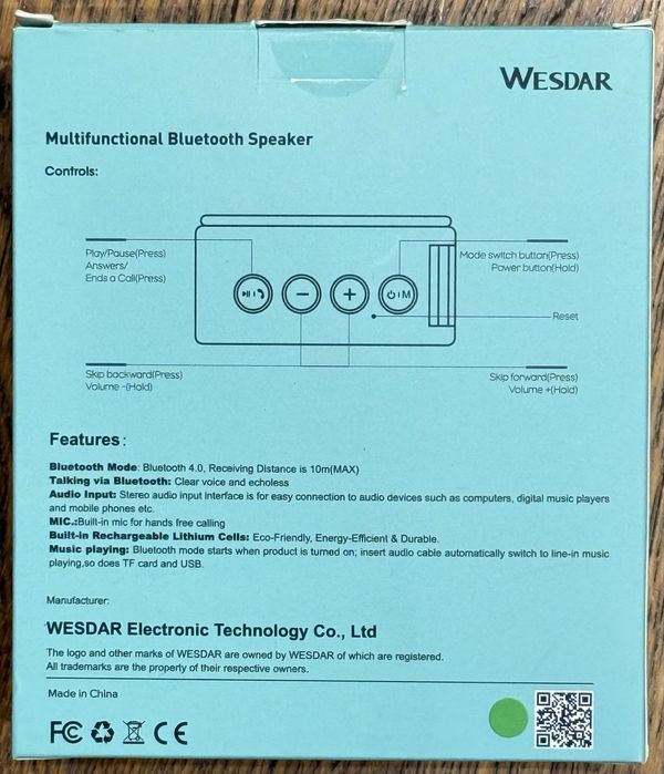 Блютуз колонка Wesdar K35