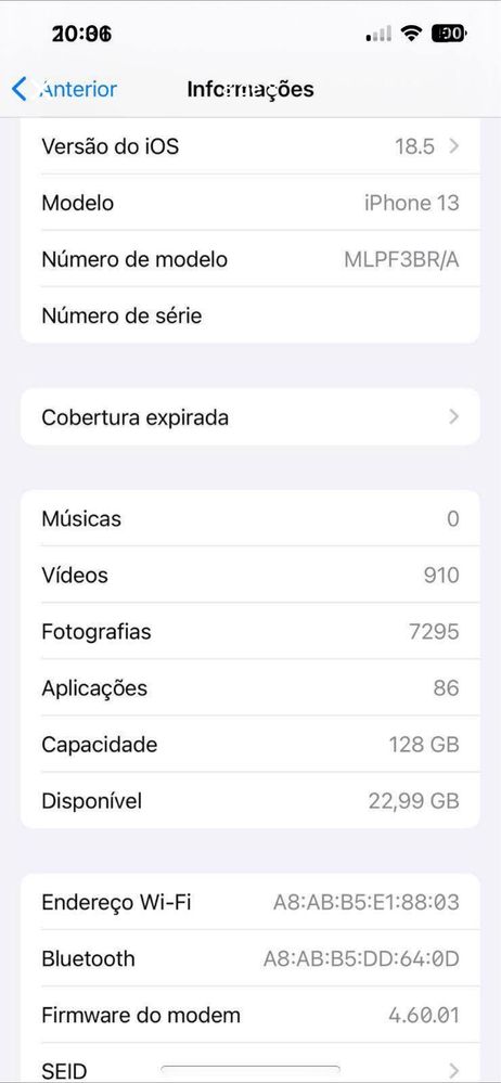 Iphone 13 Preto - 128 gb