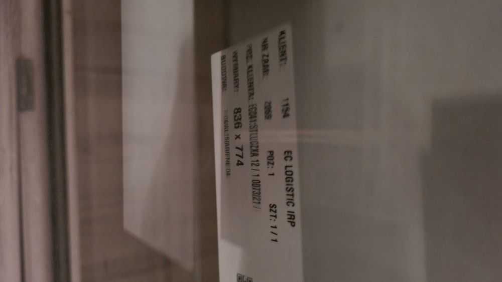 Okno balkonowo tarasowe o wymiarach 2000mm szerokosc na 2400mm