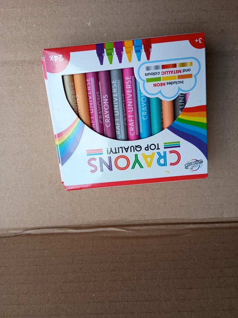 Kredki świecowe 24szt Crayons