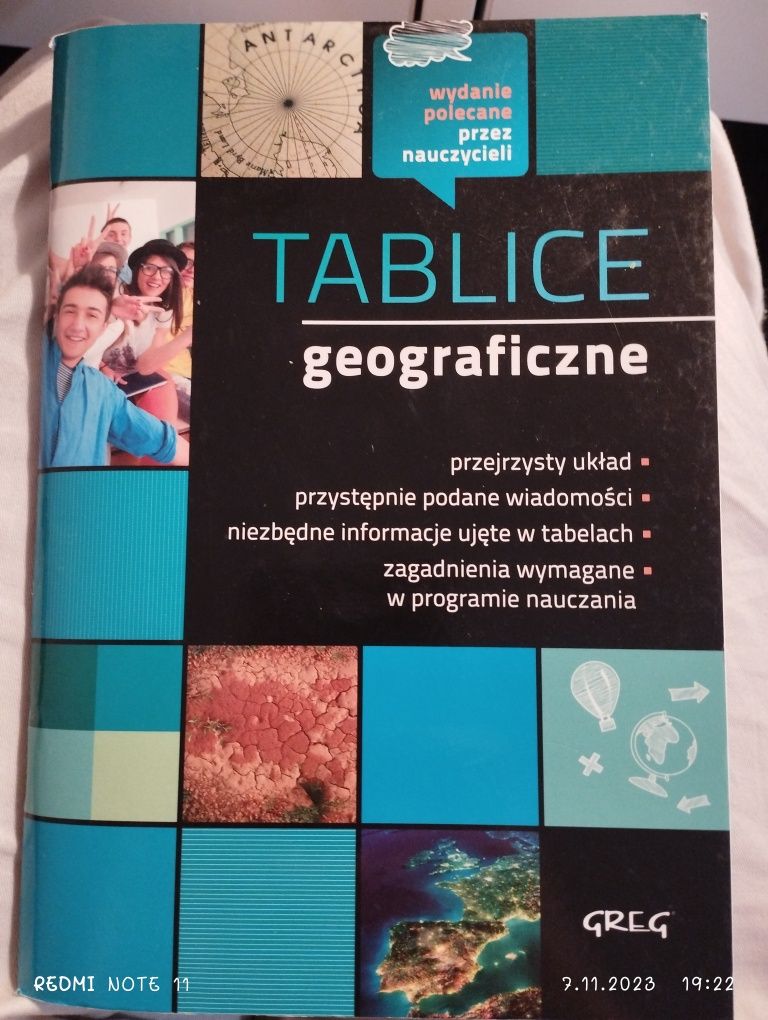 Tablice geograficzne wydawnictwa Greg