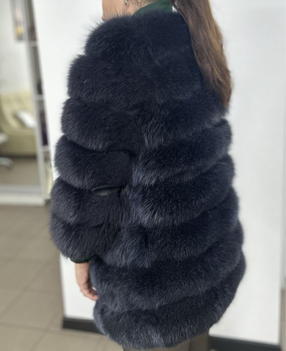 Шуба песец б/у / автоледі шуба пісець