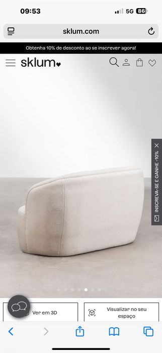 Sofás Sklum. Um de 3 lugares outro de 2