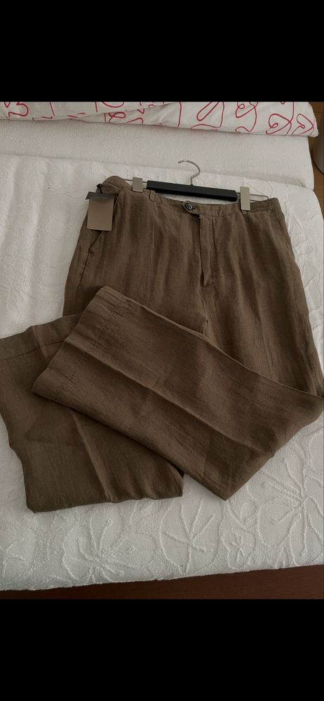 Spodnie 100% len - Massimo Dutti