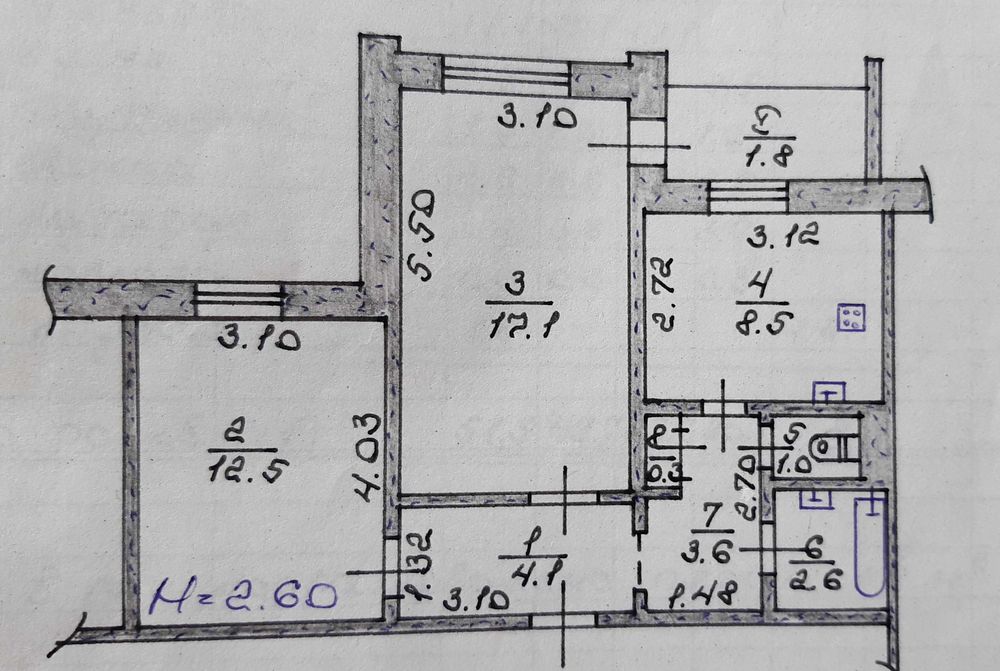 2 кімн. кв-ра Східний 2