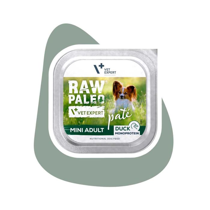 Raw Paleo Pate Mini Duck Kaczka 5x150g Monoproteinowa dla małych ras