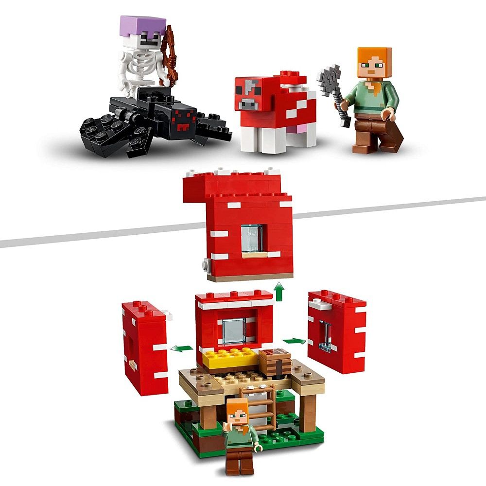Nowe Klocki LEGO MINECRAFT 21179 dom w grzybie