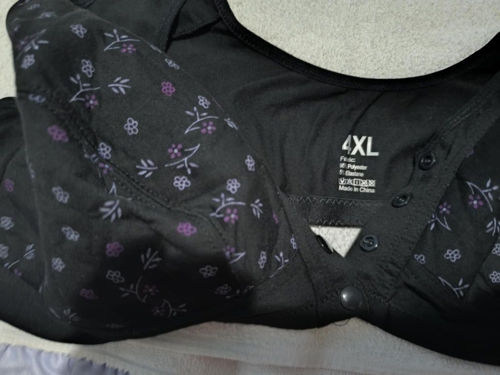 Soutien preto 4XL, EU 100G, 105E, 105F, 110C, 110D, tamanho 52