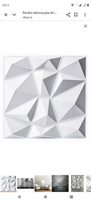 Panele dekoracyjne Art3d A10315 białe 30x30 cm 33 sztuki