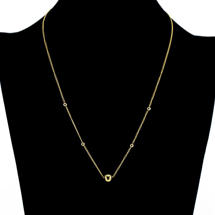 Łańcuszek Kuleczki Większe Mniejsze Złoty Stal 00675