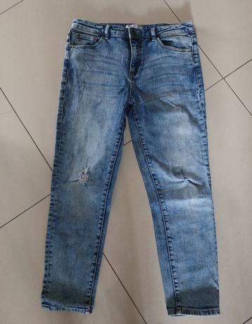Selected jeansy boyfriendy przetarcia rurki slim r. 38