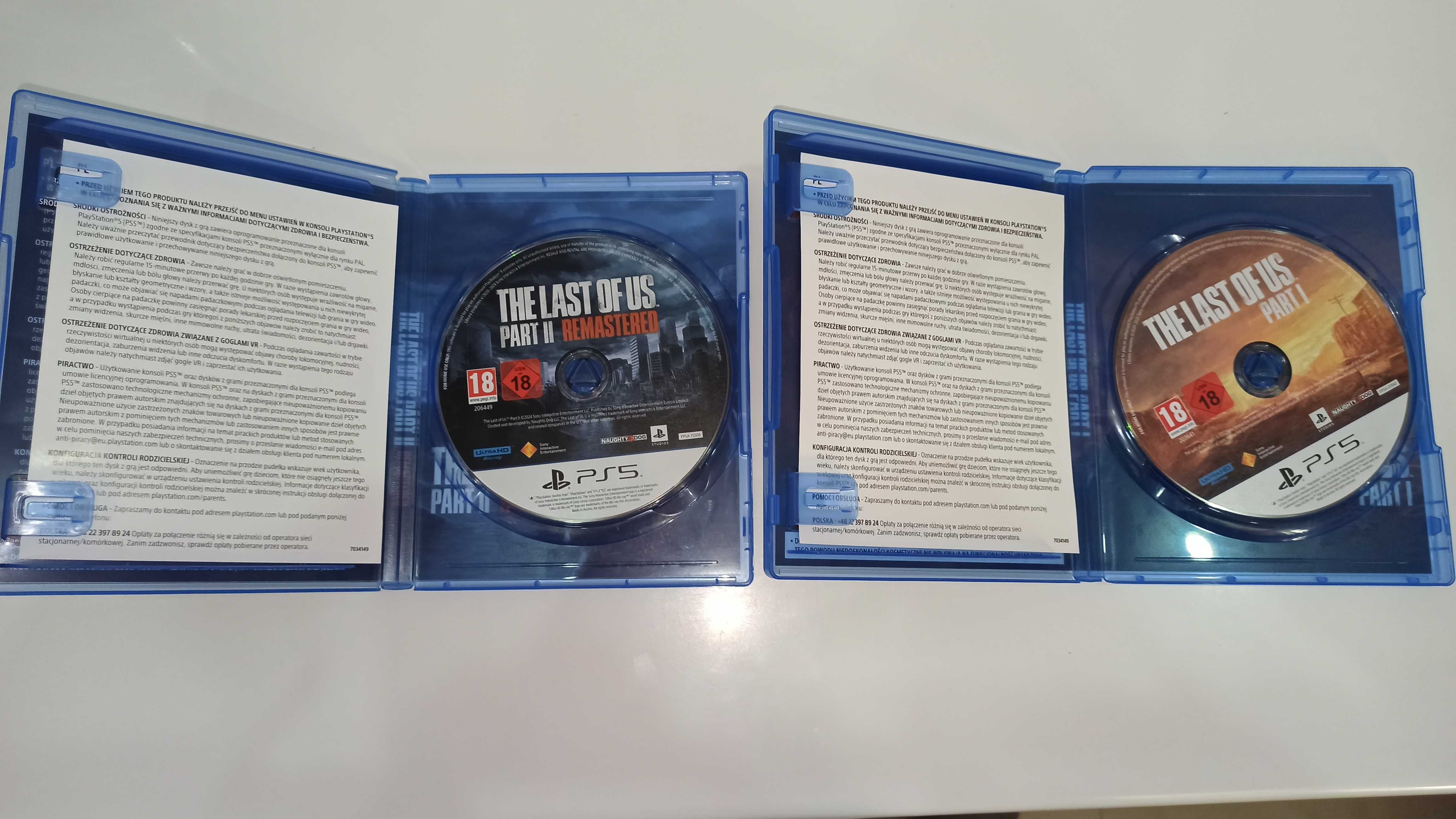 2 gry na ps5 THE LAST OF US PART I + PART II postacie mówią po polsku,