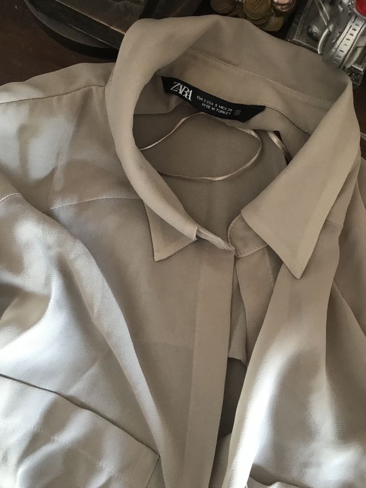 Рубашка женская Zara,прозрачная
