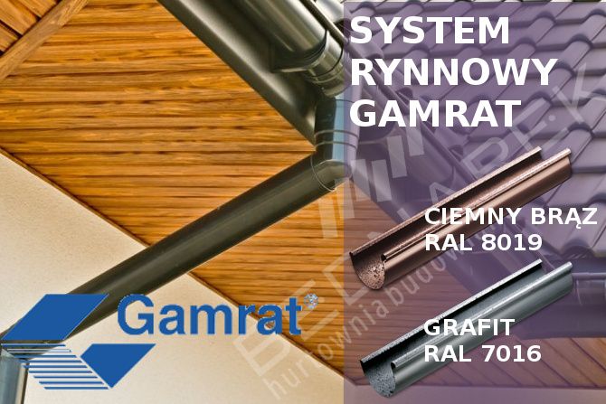 GAMRAT Rynny PCV Brąz lub Grafit 75mm, 100mm, 125mm, wysyłka kurierska