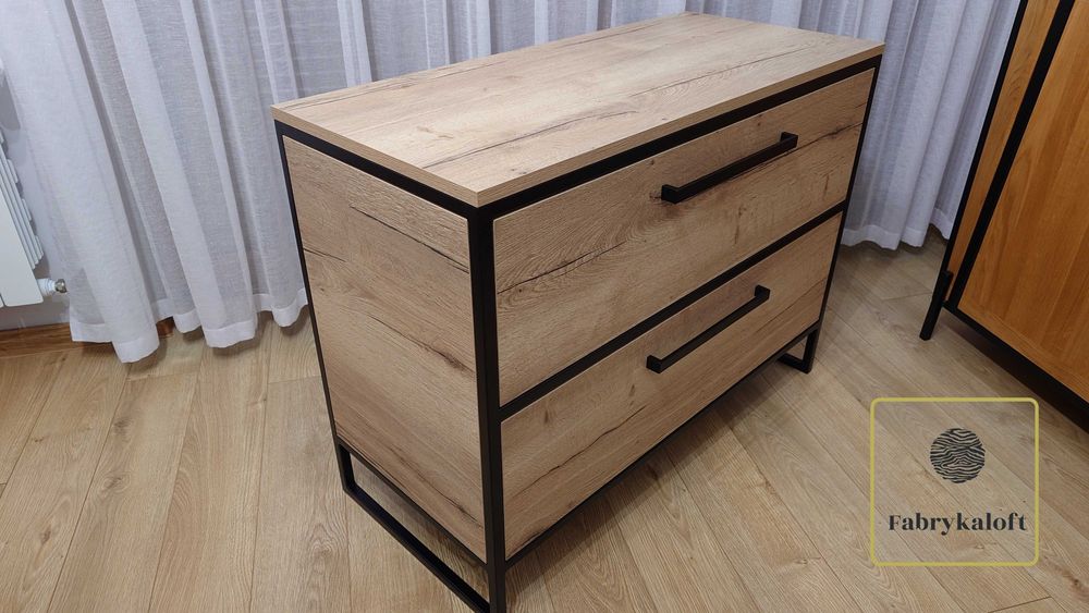 Szafka łazienkowa DĄB Halifax loft Fabrykaloft 100 x 45 x 75 cm Blum