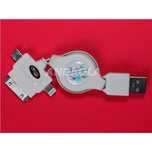 Kabel splitter USB iPhone microUSB zwijany Orno