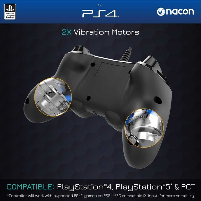 Pad Nacon PS4 Compact Czarny wyście słuchawkowe 3.5 NOWY
