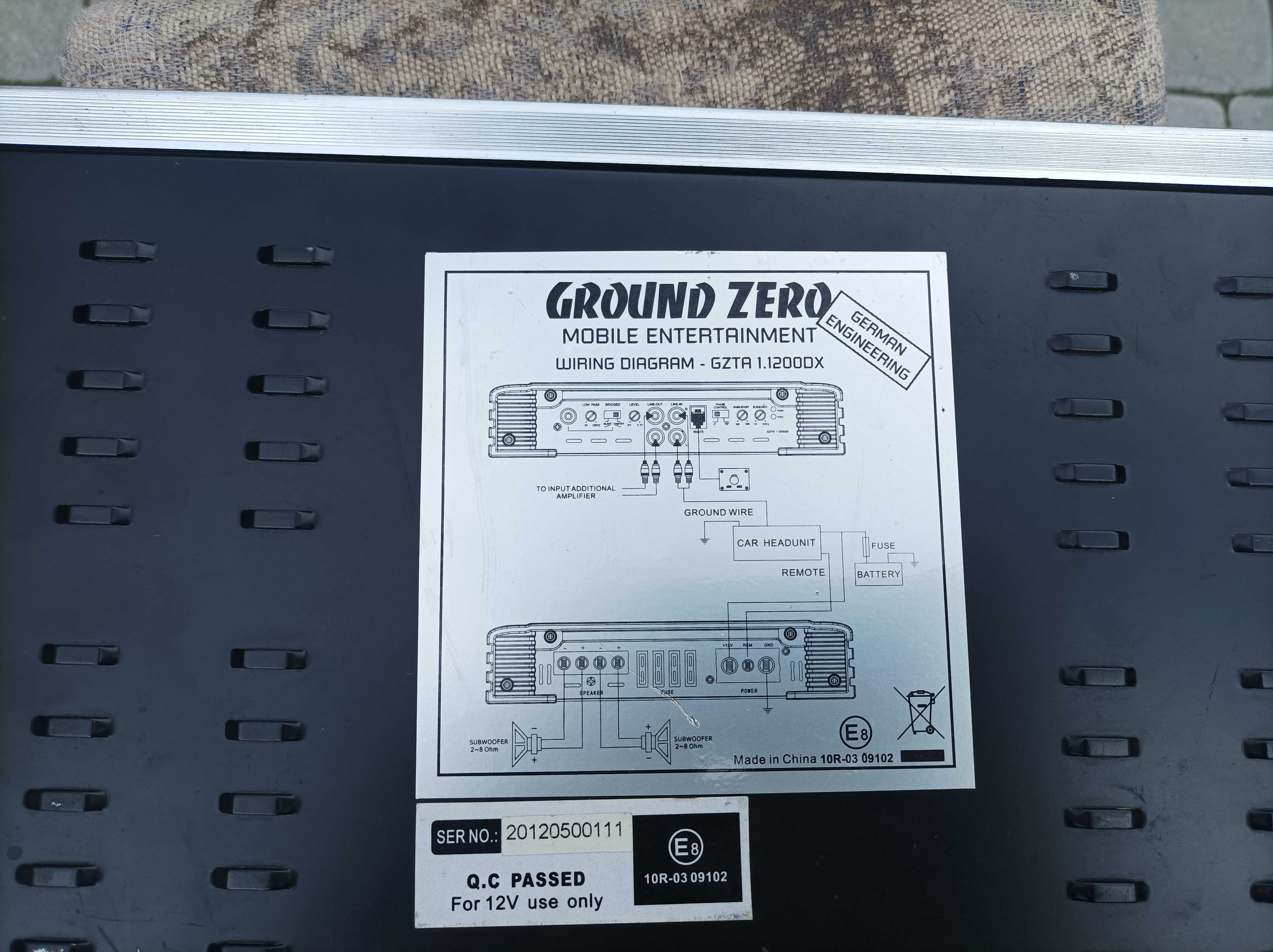 Підсилювач для сабвуфера  Ground Zero GZTA 1.1200DX