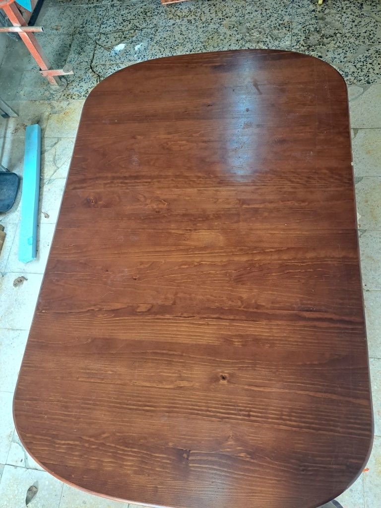 Mesa madeira pinho 4 pés