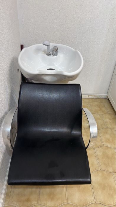 Rampa de lavagem de cabeleireiro