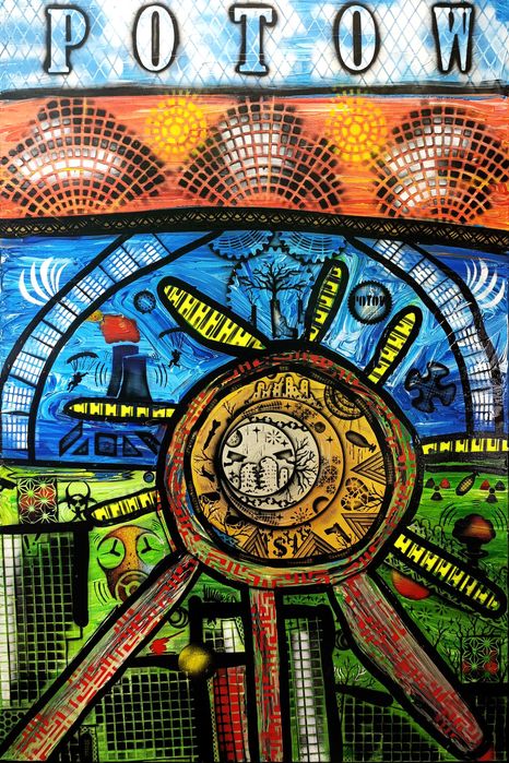 Quadro original - Arte abstrata moderna decorativa - POTOW