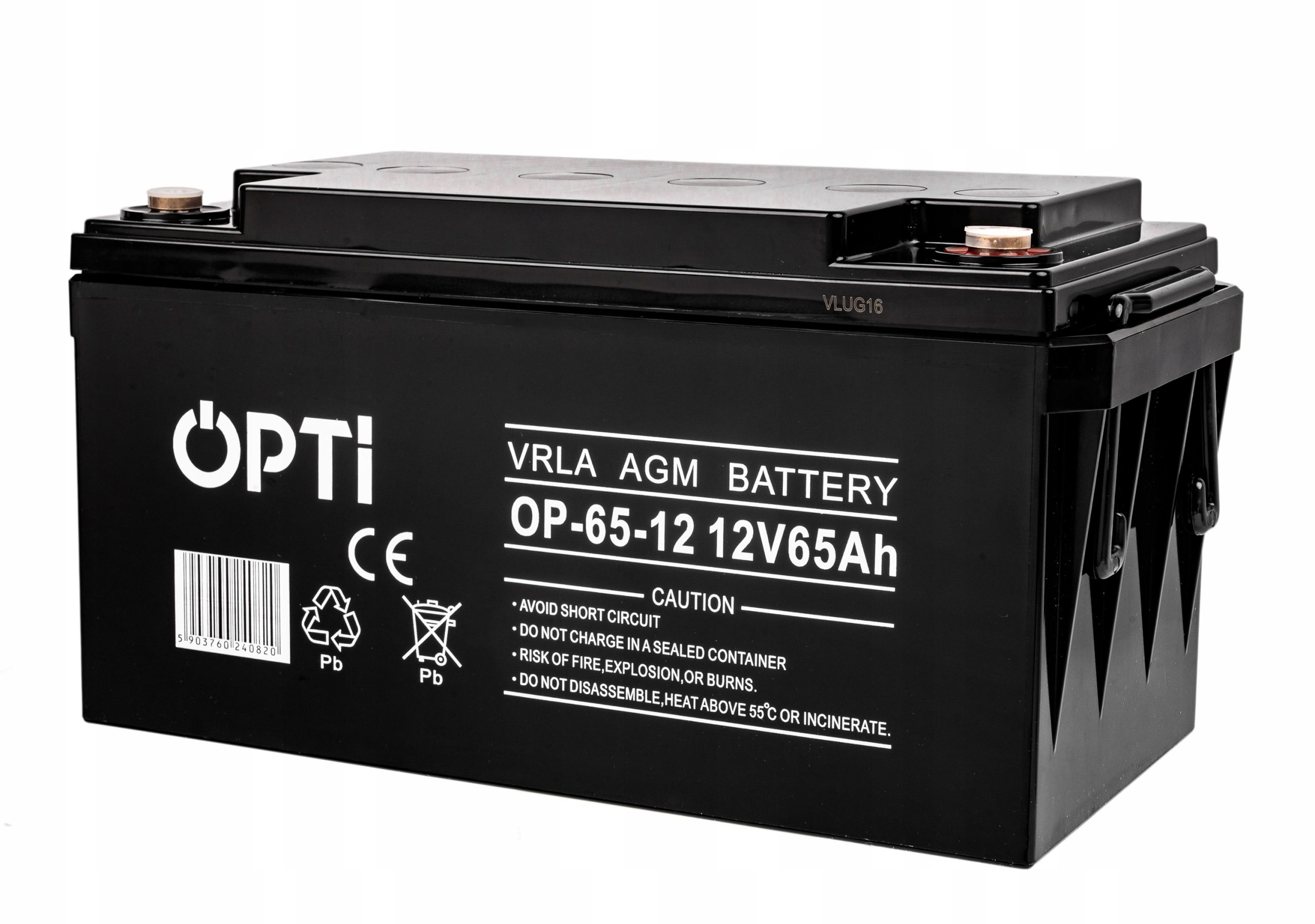 Akumulator bezobsługowy AGM do UPS zasilanie awaryjne 12V 65Ah [AKU90]