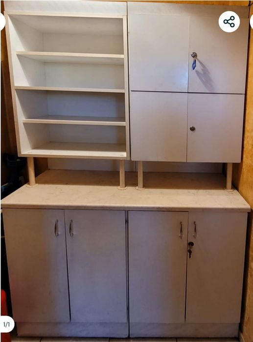 Meble białe szafka kredens z półkami szafki półki regał