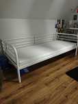 Łóżko metalowe IKEA TROMSÖ  90x200 z materacem