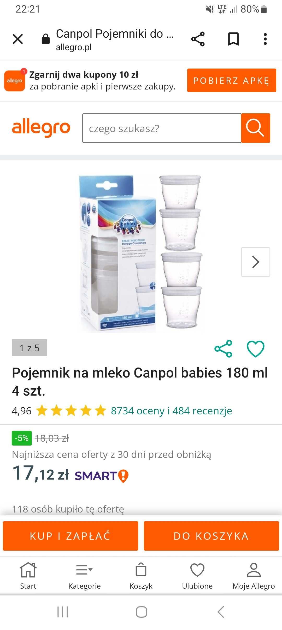 Pojemnik na mleko/zupki/musy Canpol