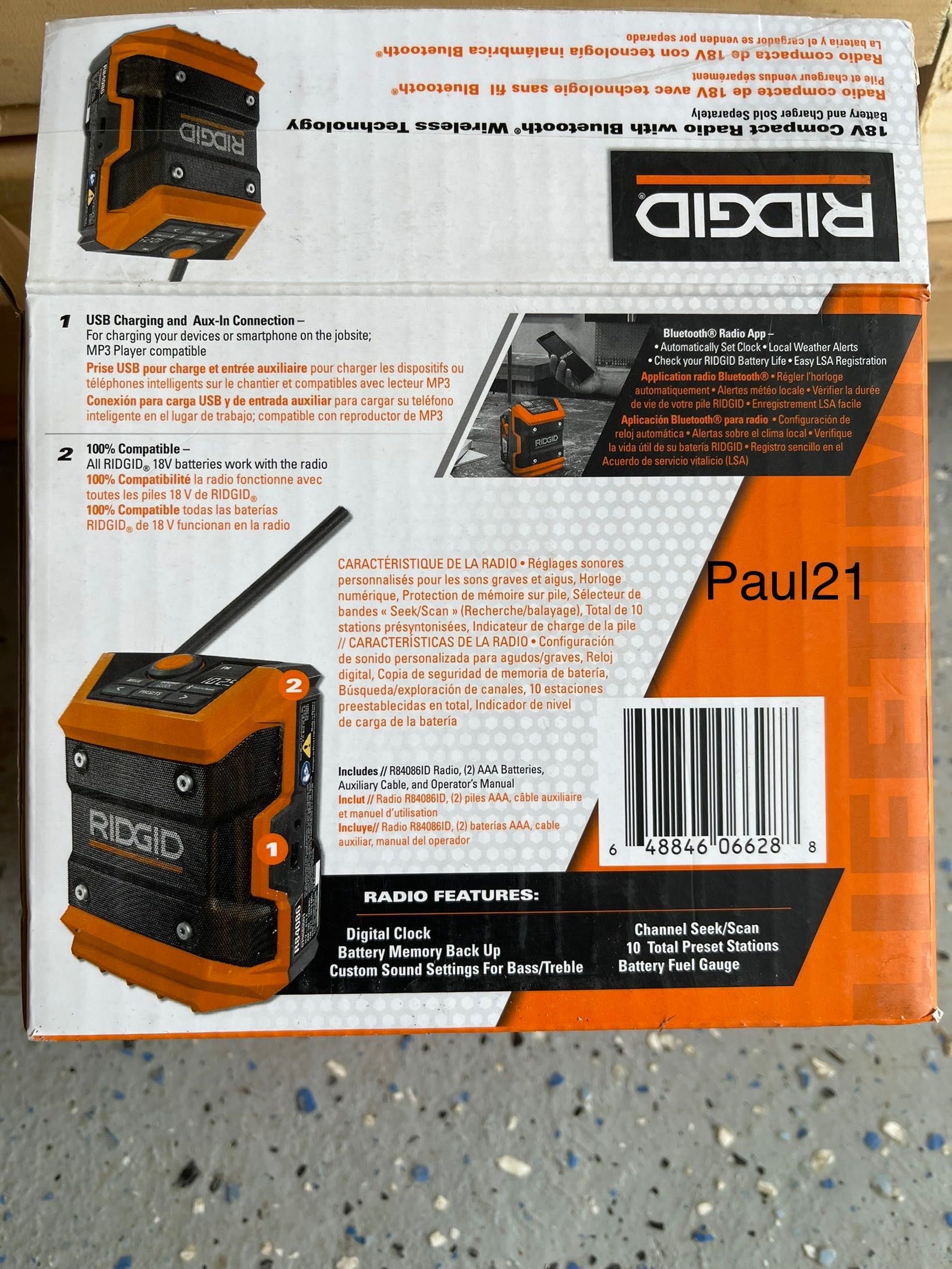 Dewalt Rádio        Bluetooth